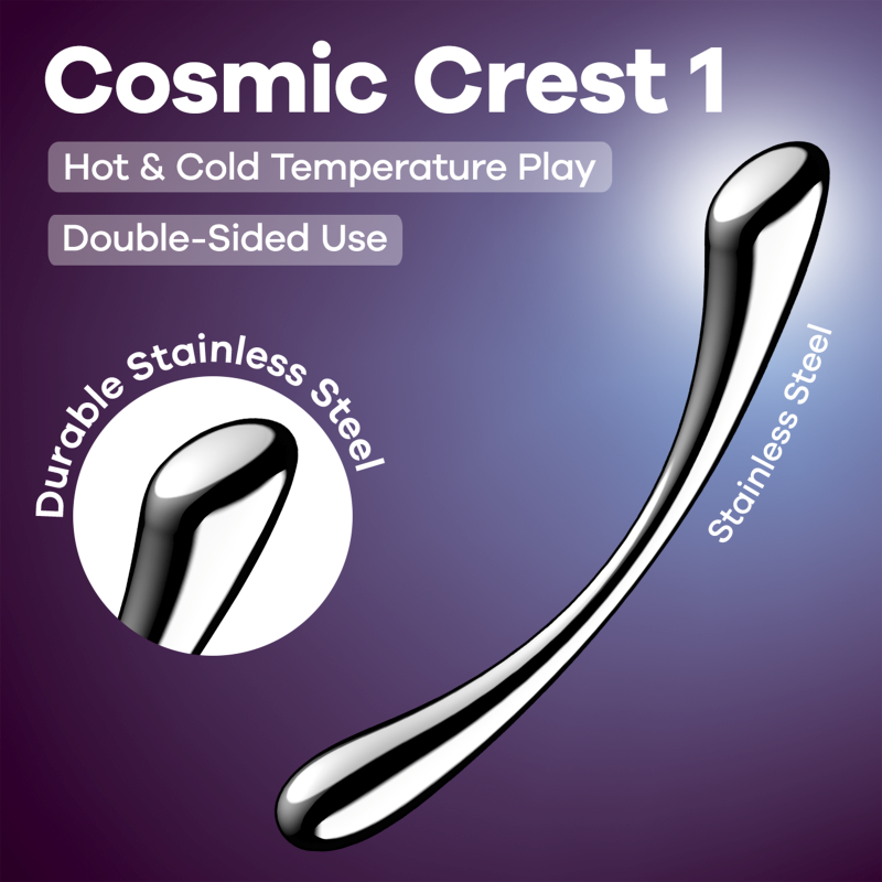 Cosmic Crest 1 High Quality Metal Dildo by Satisfyer - Steel Sex Toys