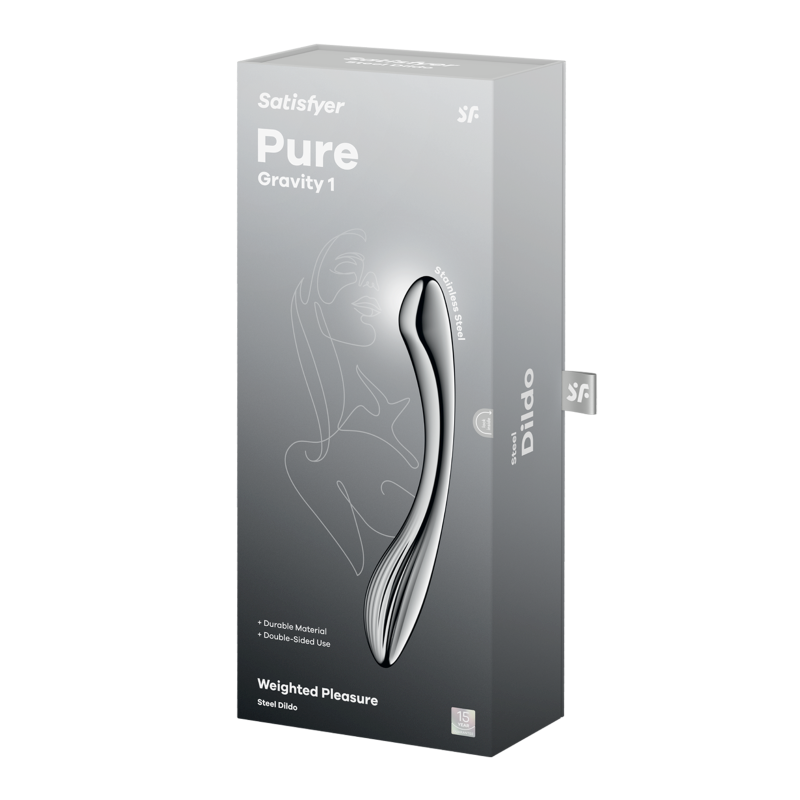Satisfyer Pure Gravity 1 High Grade Metal Dildo - Steel Sex Toys