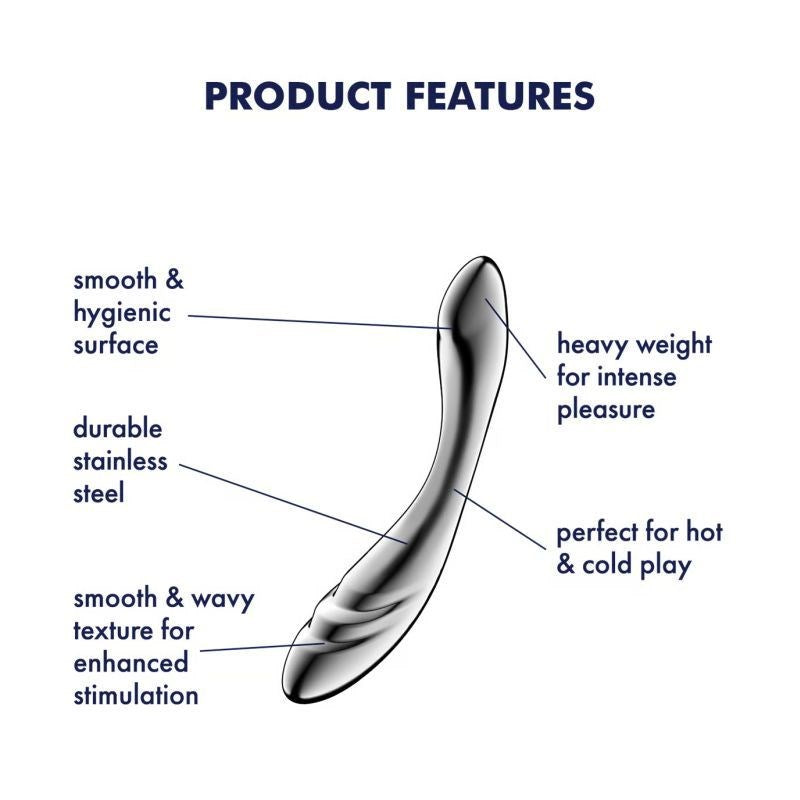 Satisfyer Pure Gravity 3 Metal Construction Dildo - Steel Sex Toys