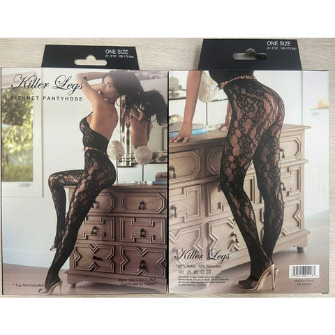 Killer Legs Chestnut Cheetah Sexy Fishnet Tights by Yelete - Fishnet and Thigh Highs