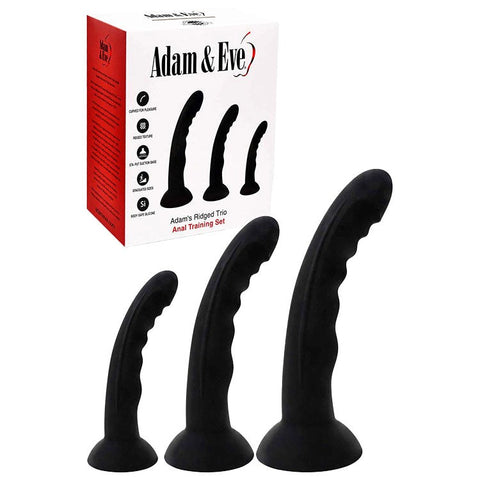 Adam's Ridged Trio Anal Training Dildo Kit by Adam & Eve - Anal Dildos