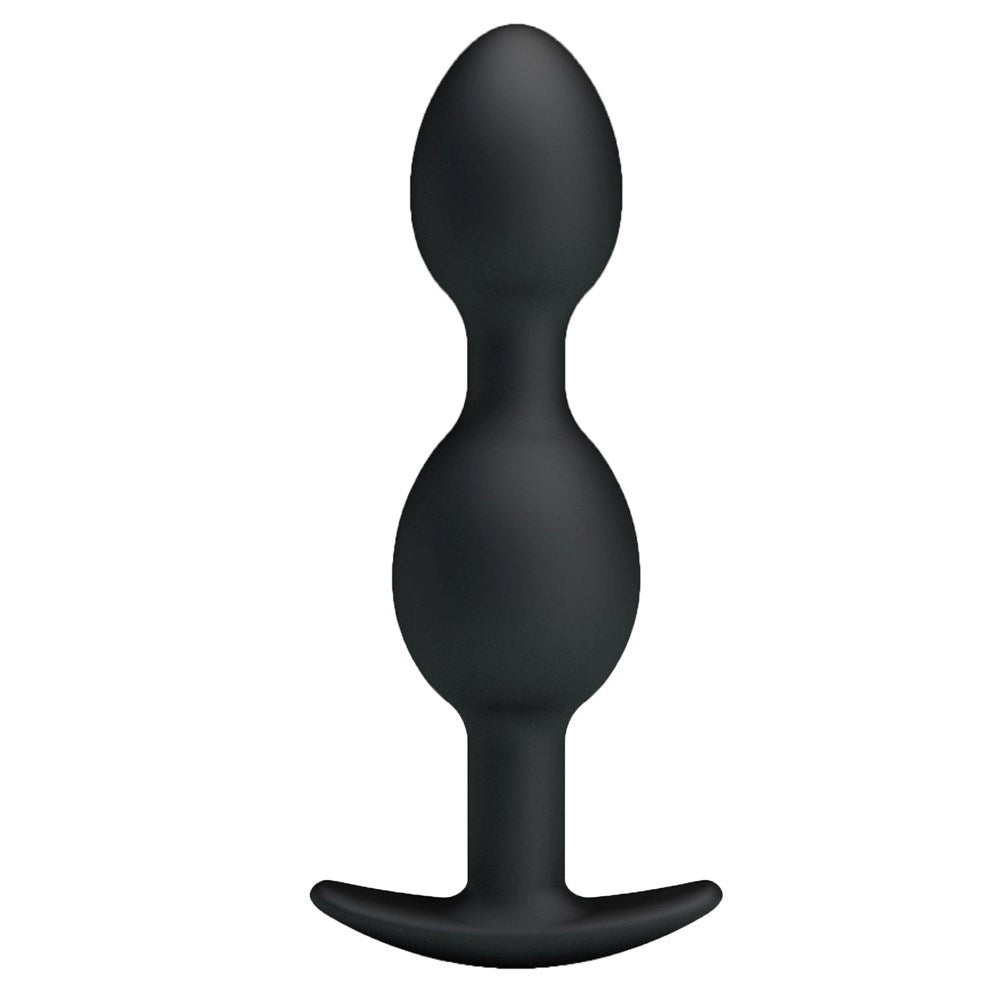 Pretty Love Silicone Anal Balls Butt Plug Black - Butt Plugs