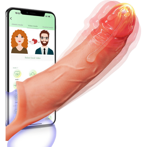 Vibe Wear App Control Male Penis Sleeve by Amovibe - Pumps, Extenders and Sleeves