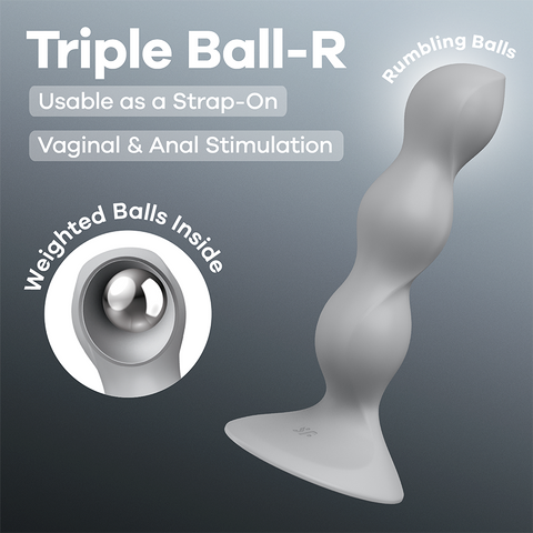 Triple Ball-R Beaded and Weighted Dildo by Satisfyer - Butt Plugs