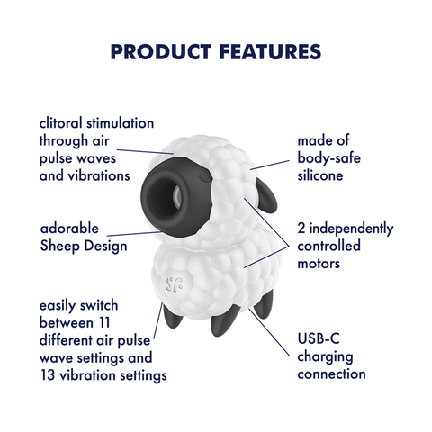 Dreamy Sheep Air Pulse Stimulator Clit Vibrator - Clit Ticklers and Pulsators