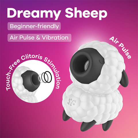 Dreamy Sheep Air Pulse Stimulator Clit Vibrator - Clit Ticklers and Pulsators