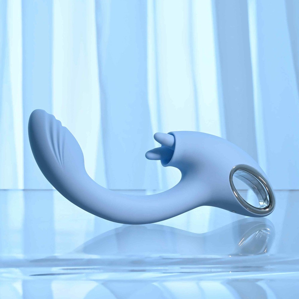 Playboy Pleasure SAPPHIRE SKY Double Tongue Stimulator - G-Spot Vibrators