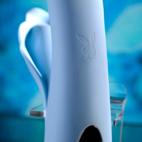 Playboy Pleasure IN BLOOM Tapping & Heating Dual Vibrator - Rabbit Vibrators