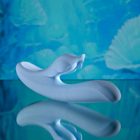Playboy Pleasure IN BLOOM Tapping & Heating Dual Vibrator - Rabbit Vibrators