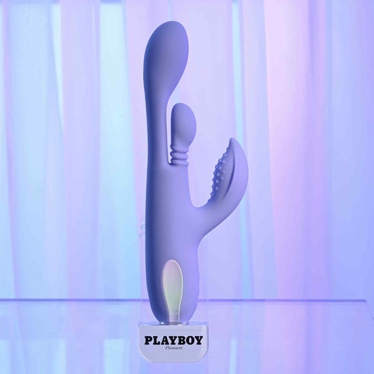 Playboy Pleasure NUBBIN RUBBIN Thrusting Rabbit Vibrator