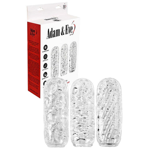 ADAM'S CRYSTAL TRIO Strokers by Adam & Eve Sextoys - Masturbators and Strokers