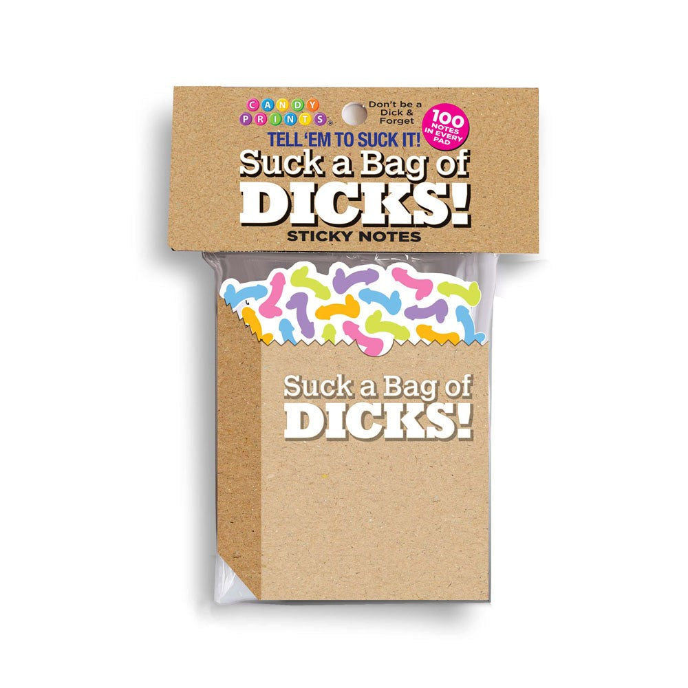 Little Genie Suck A Bag Of Dicks! Sticky Notes 100 Pack - Party Gifts and Novelties