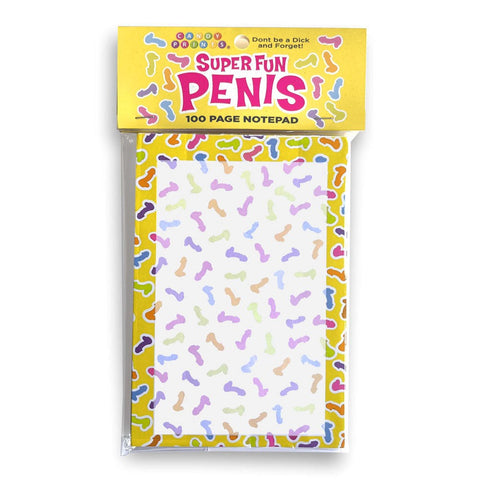 Super Fun Novelty Penis Notepad 100 Pages by Little Genie - Party Gifts and Novelties