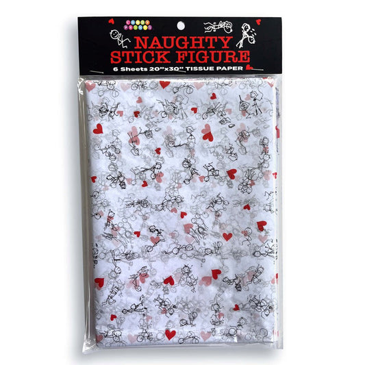 Naughty Stick Figure Tissue Paper Sheets 6 Pack - Party Gifts and Novelties