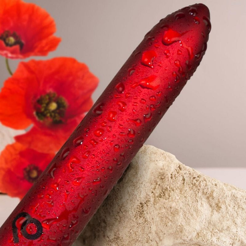 Rocks Off Poppy Red Rechargeable Bullet Vibrator - Bullet Vibrators