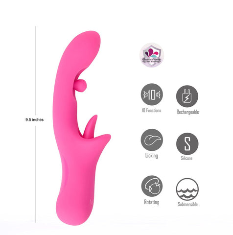 Maia ALORA USB Rechargeable Rotating & Licking Vibrator - G-Spot Vibrators