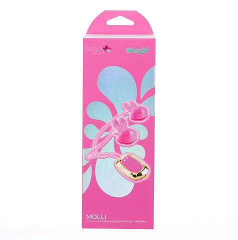 MOLLI Rechargeable Vibrating Nipple Clamps by Maia Toys - Nipple and Clit Clamps