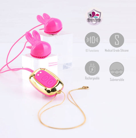 MOLLI Rechargeable Vibrating Nipple Clamps by Maia Toys - Nipple and Clit Clamps