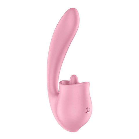 Tongue Genius Vibrator with Flicking Clit Stimulator - Clit Ticklers and Pulsators