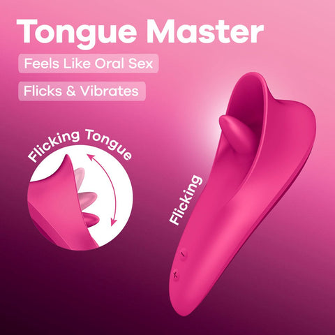 Tongue Master Flicking Clitoral Stimulator Clit Vibrator - Clit Ticklers and Pulsators