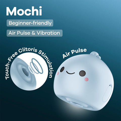 Mochi USB Rechargeable Air Pulse Stimulator Clit Vibrator - Clit Ticklers and Pulsators