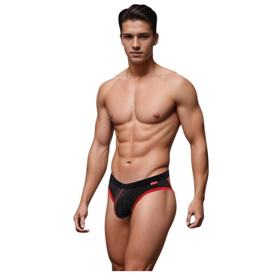 Envy Mens Mesh Breathable Sport Jockstrap Black