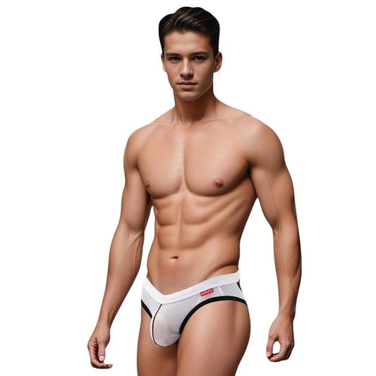 Envy Mens Sport Mesh Breathable Jockstrap White