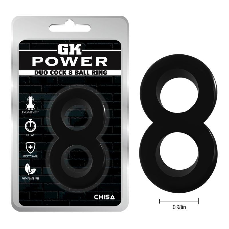 Chisa Duo Cock 8 Ball Erection Enhancer Penis Ring - Stretchy Cock Rings