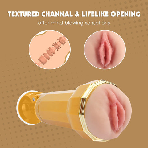 Carina Realistic Vagina Vibrating Cup by Chisa - Masturbators and Strokers