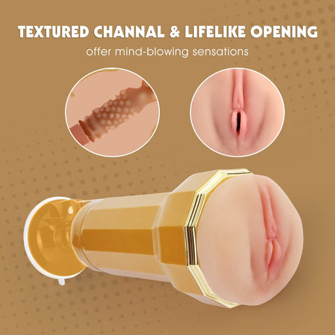 Kelsi Realistic Vagina Vibrating Cup by Chisa - Masturbators and Strokers