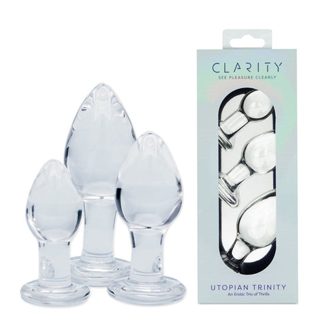 Glass Dildo Utopian Trinity by Creative Conceptions - Glass Sex Toys