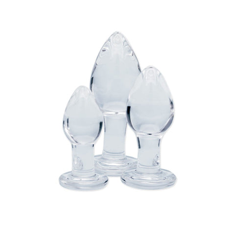 Glass Dildo Utopian Trinity by Creative Conceptions - Glass Sex Toys
