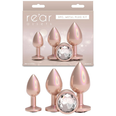 Rear Assets Trainer Kit Iridescent Gem Butt Plug Teal - Butt Plugs