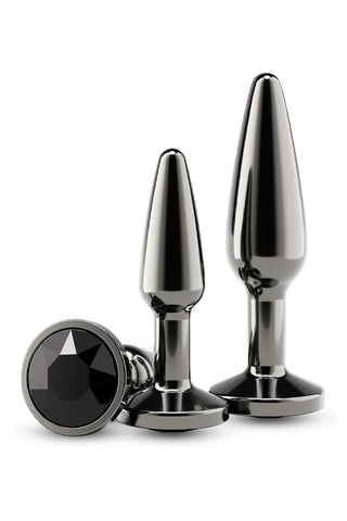 Rear Assets Tapered Trainer Kit Gunmetal Butt Plug - Butt Plugs