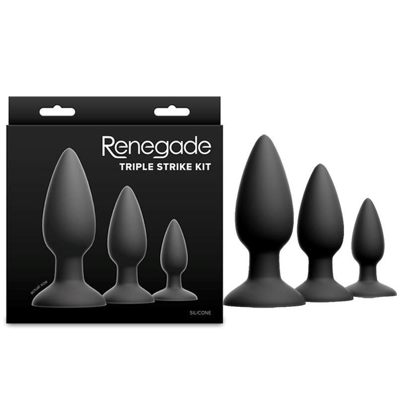 NS Novelties Renegade Triple Strike 3 Sizes Butt Plugs Set - Butt Plugs