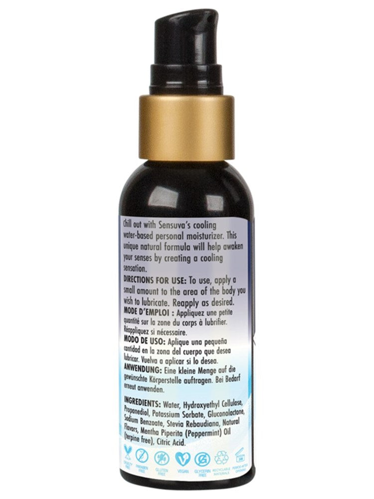 Sensuva Arctic Chill Cooling Personal Moisturizer 2oz - Water Based Lubes