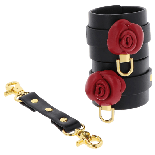 Scala TABOOM Wild Roses Bondage Wrist Cuffs Set