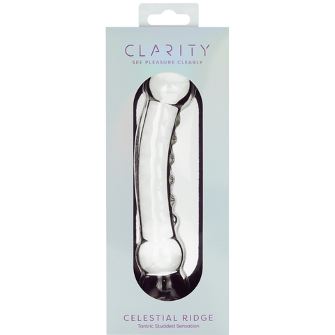 Glass Dildo Celestial Ridge by Creative Conceptions - Glass Sex Toys