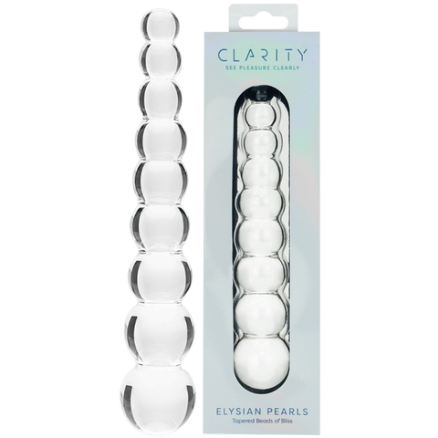 Glass Dildo Elysian Pearls by Creative Conceptions - Glass Sex Toys