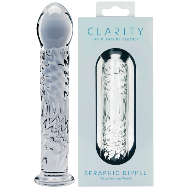 Creative Conceptions Seraphic Ripple Borosilicate Glass Dildo - Glass Sex Toys
