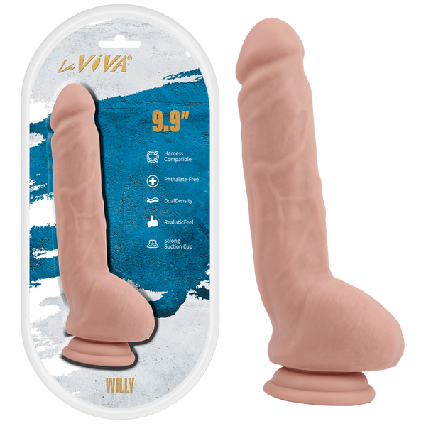 La Viva Willy 9.9 Inch Harness Compatible Realsitic Dildo - Realistic Dildos