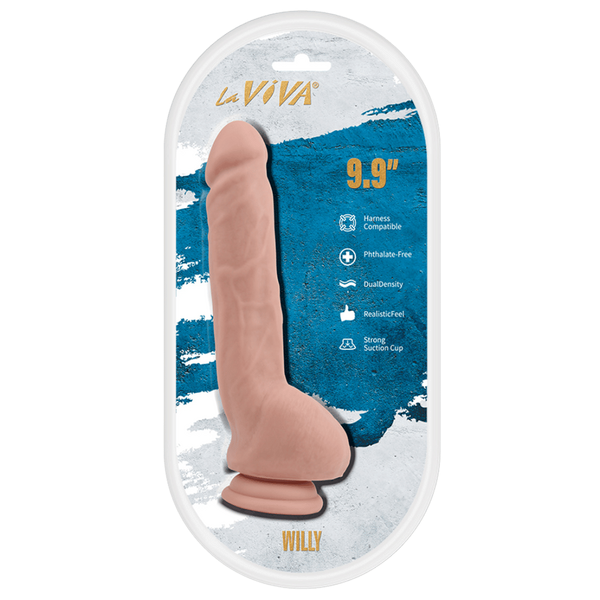 La Viva Willy 9.9 Inch Harness Compatible Realsitic Dildo - Realistic Dildos