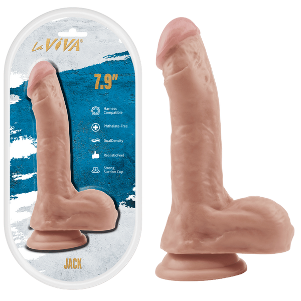 La Viva Jack 7.9 Inch Suction Cup Realistic Dildo - Realistic Dildos