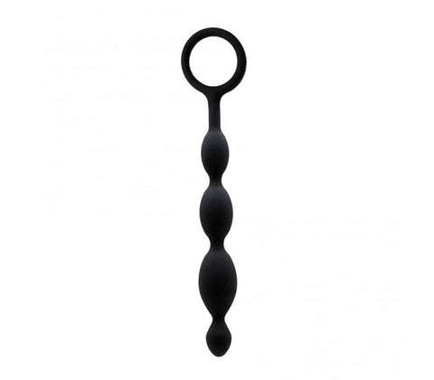 Silicone Anal Beads With Ring Pull by Love In Leather - Anal Beads and Balls
