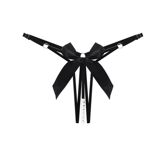 Love In Leather Mens Crotchless Pearl Panties