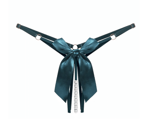 Mens Crotchless Pearl Panties by Love In Leather - Mens Briefs And Boxers