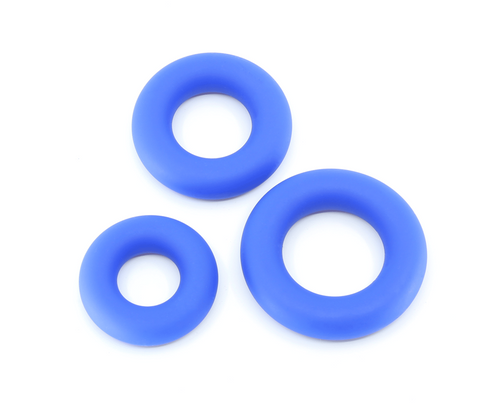 3 Piece Silicone Fat Boy Cock Ring by Love In Leather - Cock Ring Sets