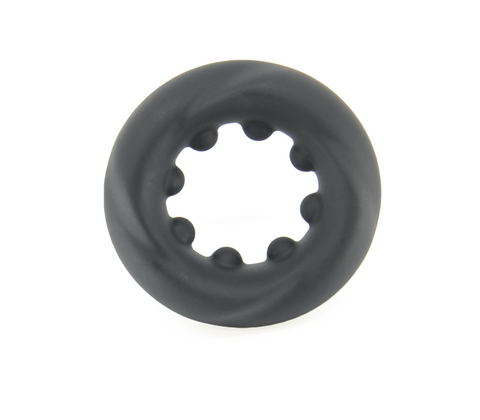 Mens Silicone Twisted O-Ring by Love In Leather - Stretchy Cock Rings