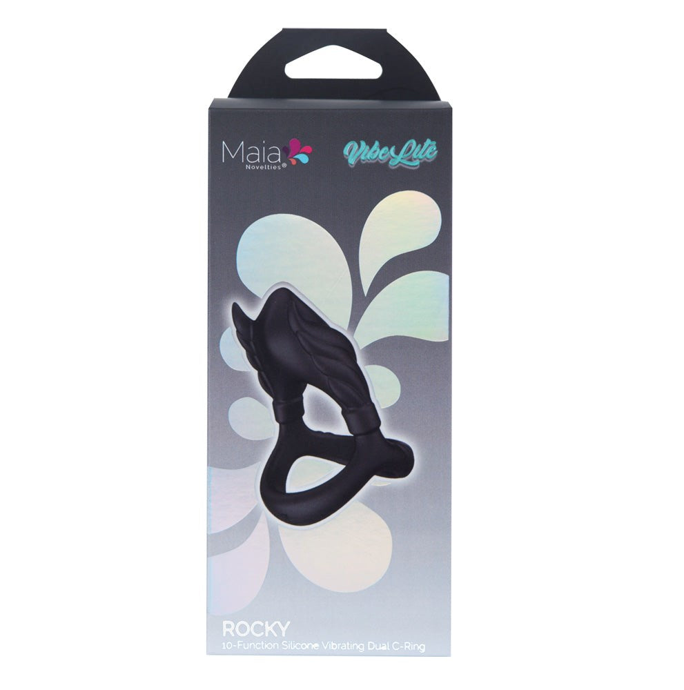 Maia ROCKY USB Rechargeable Vibrating Cock & Balls Ring - Vibrating Cock Rings
