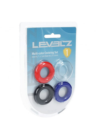 LEVELZ Multicolour Cock Ring Set Cock Rings by Shots Toys - Cock Ring Sets